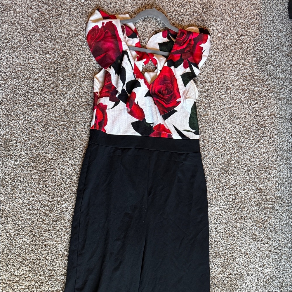 Plus size Quiz Red Rose Top Pantsuit